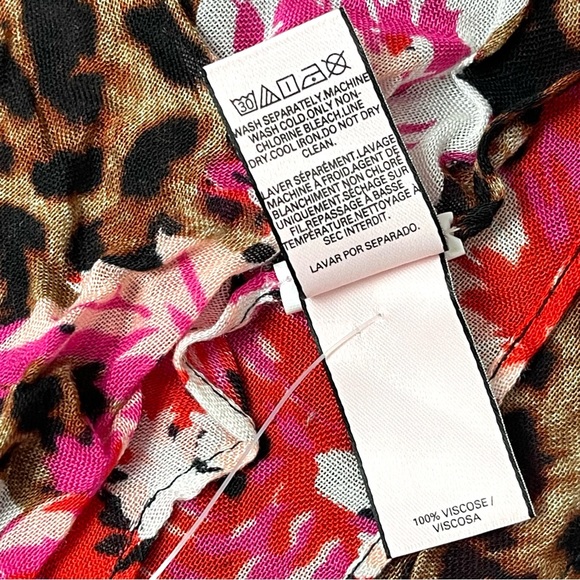 NWT Victoria’s Secret Swim Cheetah/Floral Sarong - Picture 6 of 7
